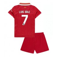 Liverpool Luis Diaz #7 Heimtrikotsatz Kinder 2024-25 Kurzarm (+ Kurze Hosen)